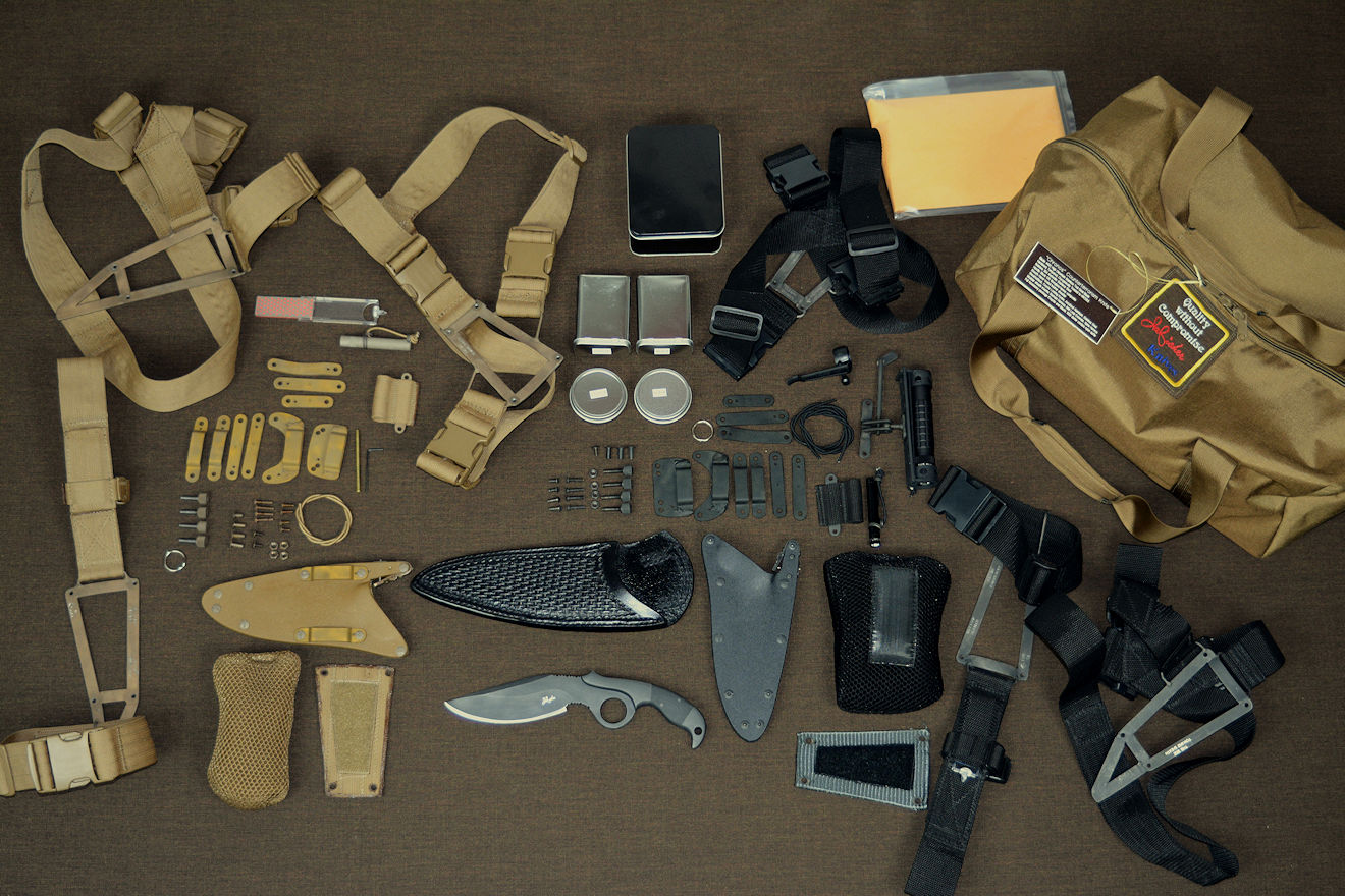 "Chronos" modular knife system, component package. All items included in kit