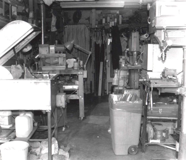 My Garage Studio, knifemaker's shop, early 1980's