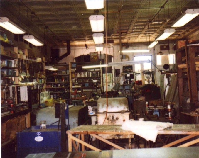 Inside the Sharp Instinct Studio in Magdalena New Mexico, 1990s
