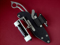 "Ari-El" sheathed view. Sheath accessories can be located in many different position and orientations around sheath. 