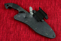 "Ari B'Lilah" professional counterterrorism knife, mount option with LIMA and Thrunight Ti3 flashlight