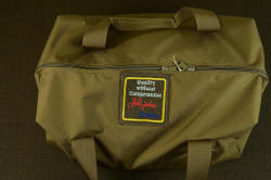 "Chronos" heavy duffle kit bag, 13 pounds of heavy, tactical gear for counterterrorism, handmade tacitical combat knife