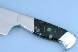 "Concordia" obverse side gemstone handle detail. Nebula stone is extremely rare, and has a unique appearance and character