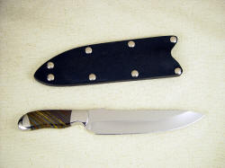 "Cyele" reverse side view. Beautiful chef's knife with clean lines