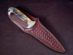 "Cygnus-Horrocks Magnum" sheathed view. Display sheath protects blade, displays handle 