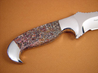 "Mercury Magnum" reverse side handle view. Bolsters are zero care high nickel-chromium austenitic stainless steel