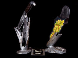 "Morta" knife sculpture featuring ancient bog oak knife handle