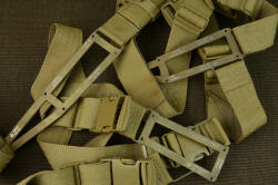 "PJ-CT" coyote modular sheath wear components, all in matching color, in 304 stainless steel, polyester, nylon, and acetyl