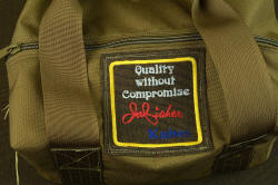 "PJLT" 1000 denier double-row stitched water resistant duffle for all gear, with embroidered "quality without compromise" patch