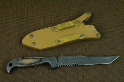"PJLT" reverse side view. Sheath shown with traditional low profile die-formed aluminum belt loops