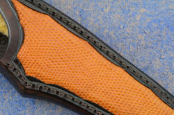 "Phact" Teju lizard inlay panel close up shows interesting detail.
