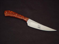 "Talitha" reverse side after custom etching, personalization of knife
