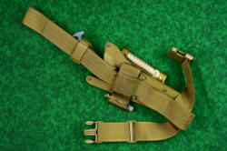 "Taranis" professional grade tactical, counterterrorism, rescue knife, back side of EXBLX. 2" wide leg strap is mounted in lower loop for longer leg