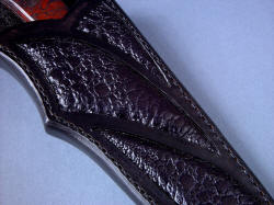 "Tharsis Intense" sheath frog skin inlay detail. Skin is tough, and fascinating in texture