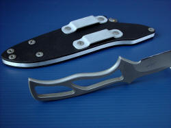 "Viper" skeletonized knife has a very lightweight handle, good balance and low profile and weight