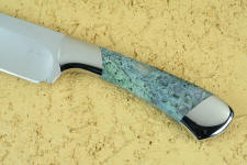 Horse Canyon Plume Agate gemstone knife handle