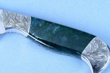 Green Moss Agate gemstone from India, an extremely hard, durable, and beautiful green agate