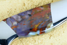 Majestic Agate with reflector has some glare from reflective surface, but shows beautiful variety of colors and patterns