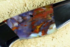 Majestic Agate without white reflector shows stone without glare of glassy finish, true depth and color