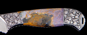 Piedersite Agate (African) on full tang knife