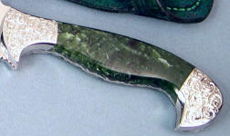 Alaskan Nephrite Jade gemstone knife handle