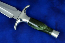Nephrite Jade gemstone from Wyoming is extremely tough and durable, tough enough for a tactical hidden tang handle