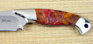 Polvadera Jasper gemston custom handmade knife handle by Jay Fisher