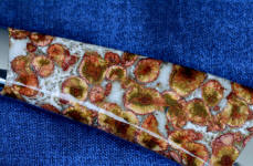 This magnification of poppy jasper gemstone shows the intense color of this very hard, tough rock
