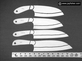 Chef's knives, large chopping, kitchen, professional cook's knives, cutlery, fine handmade custom knives for the kitchen