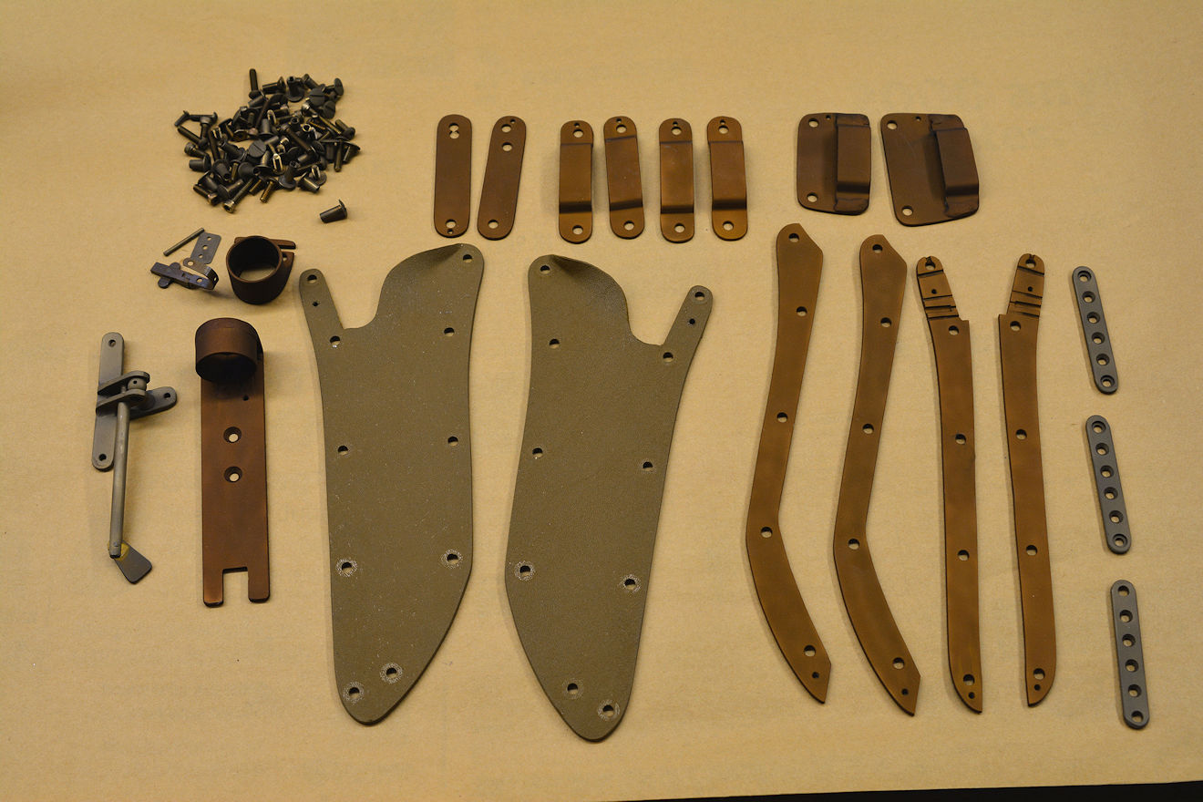 Coyote tan anodized matching components for the tactical knife "Arcturus"
