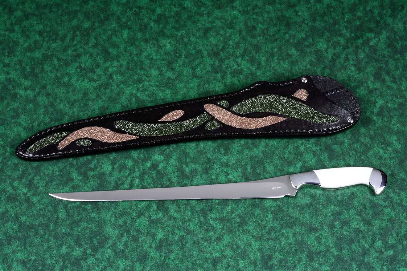 Wisp Fine Handmade Fillet, Slicing Knife by Jay Fisher with