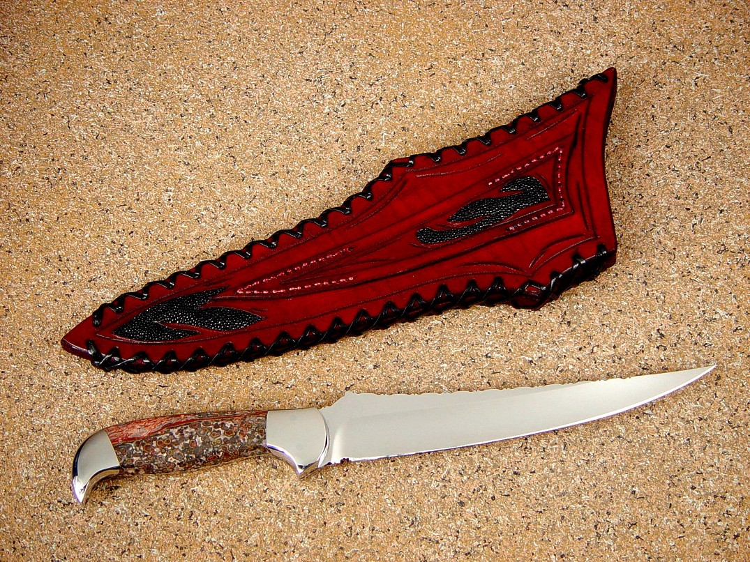 Alpha Wolf Super SHARP Knife Tribal Flame Folding Pocket Knives