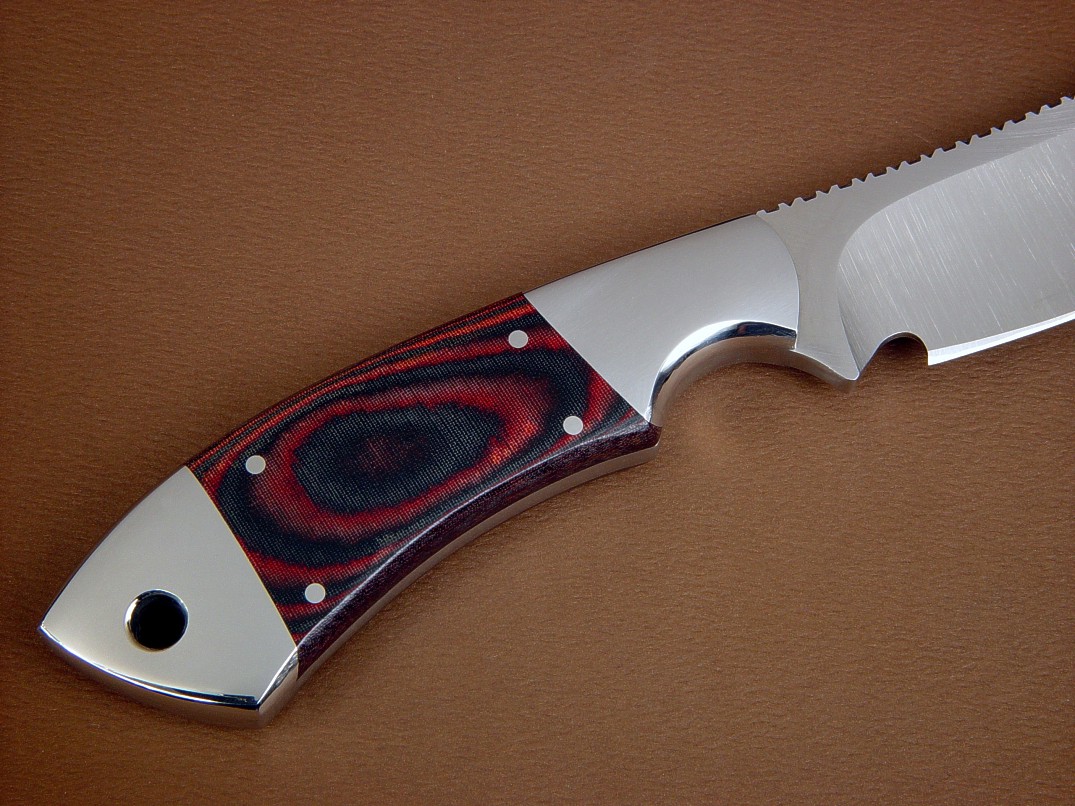 Red Canvas Micarta Knife Handle Scales Unique Set of Waterproof