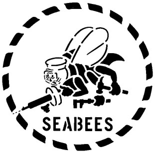 Official Emblem of the United States Navy Construction Battlions, The Seabees.