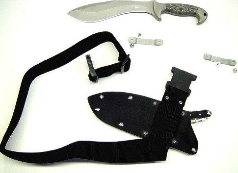 Locking knife sheath sternum harness assembly
