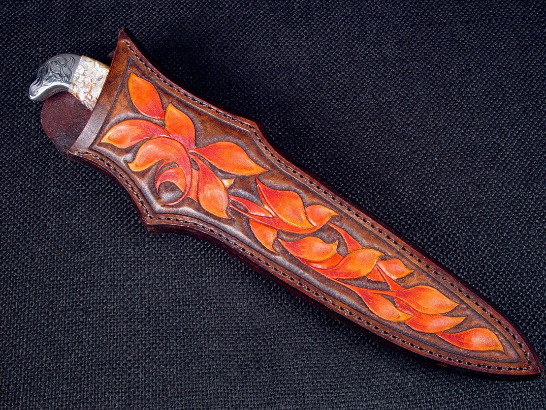 Custom Leather Hand Made Knife Sheath{10 inch BAYONET}