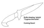 Pattern drawing of knife: "Cygnus-Horrocks"