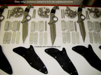 Counterterrorism knives, hardware assembly for a variety of wear and mounting options