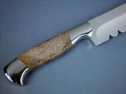 "Conditor" reverse side handle detail. striking handle in premium blade and fittings makes for a top-flight combination.