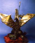 Dragon Bronze scuplture has a 56" wingspan