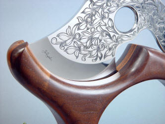 "Manaya" engraving on ATS-34 high molybdenum stainless steel blade is tough and difficult
