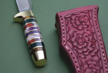 Jay Fisher's "Sandia" pattern knife, Circa 1985-1990, handle detail