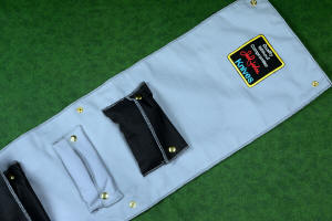 "Starling" fine handmade custom folding knife sheath and knife roll case in triple layer cotton canvas duck stitched with nylon and polyester thread, brass plated steel dot snaps "Starling" fine handmade custom folding knife sheath and knife roll case in triple layer cotton canvas duck stitched with nylon and polyester thread, brass plated steel dot snaps