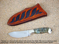"Fornax" is a great design for a traditional deep belly drop point skinning knife