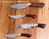 A group of lightweight, ulititarinan hunting and working knives from my past