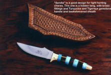 "Sandia" is a small, light, hidden tang knife worthwhile for many chores in small game