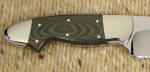 Polished Green Linen Micarta with nickel silver bolsters