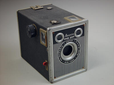 Agfa Ansco Sure Shot 20, c. 1938. Simple box camera, 120 format. 